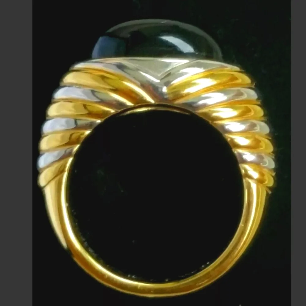 Vintage 14k Gold Onyx Ring-Gemstone Ring-Onyx Jewelry-Estate Jewelry 4.4gm